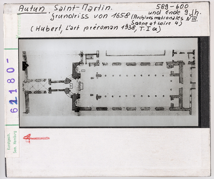 Vorschaubild Autun: Saint-Martin, Grundriss von 1658 